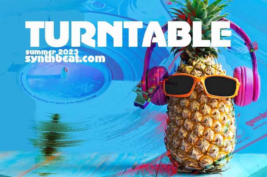 Synthbeat Turntable Header with a pineapple image licensed from Adobe Stock.